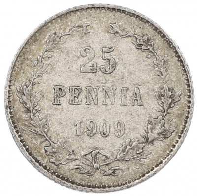 25 пенни 1909 года Русская Финляндия