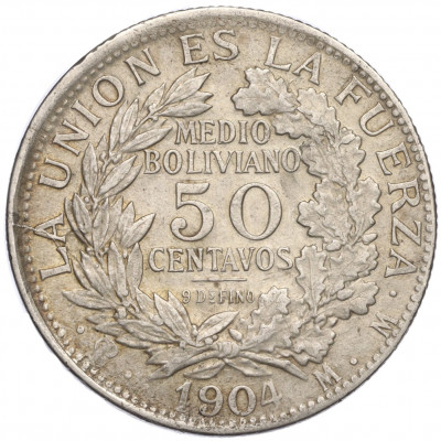 50 сентаво 1904 года Боливия