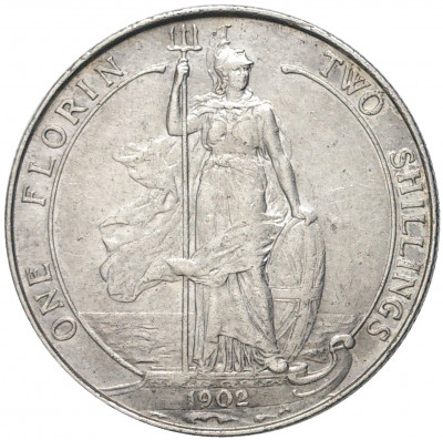 1 флорин (2 шиллинга) 1902 года Великобритания