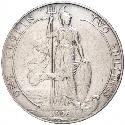 1 флорин (2 шиллинга) 1906 года Великобритания
