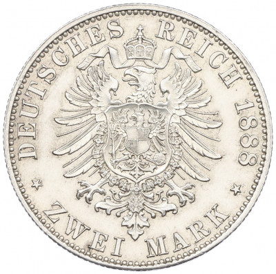 2 марки 1888 года A Германия (Пруссия — Фридрих III)