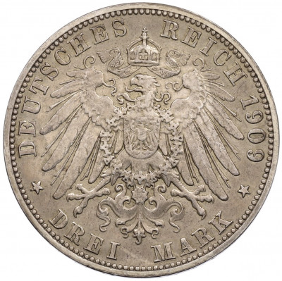 3 марки 1909 года Германия (Любек)