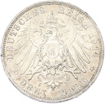 3 марки 1914 года D Германия (Бавария)