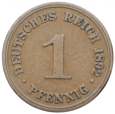 1 пфенниг 1892 года A Германия