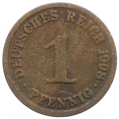 1 пфенниг 1908 года A Германия