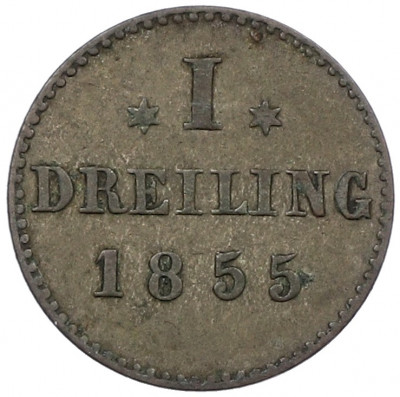 1 дрейлинг 1855 года Гамбург