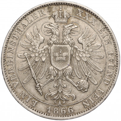 1 союзный талер 1866 года Шварцбург-Рудольштадт