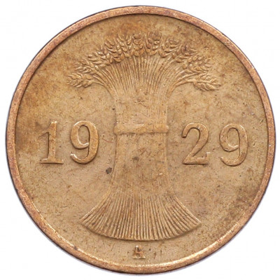 1 рейхспфенниг 1929 года A Германия