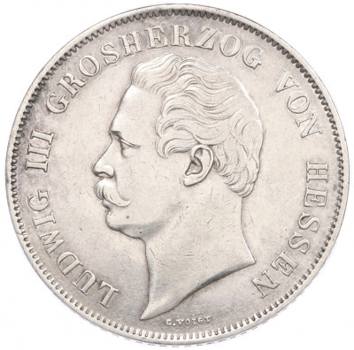 2 гульдена 1853 года Гессен-Дармштадт