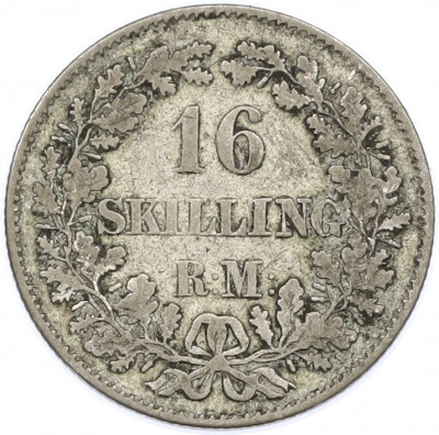 16 скиллингов 1856 года Дания
