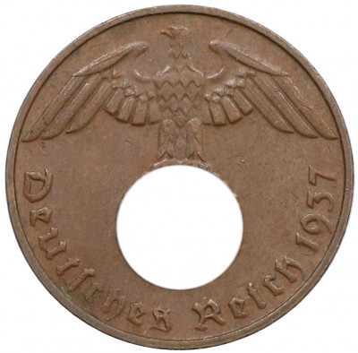 1 рейхспфенниг 1937 года D Германия