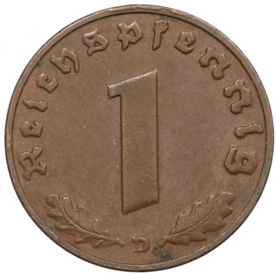 1 рейхспфенниг 1937 года D Германия
