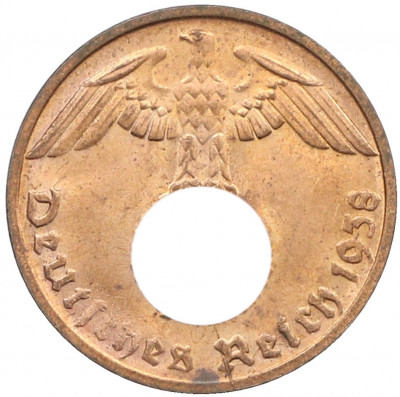 1 рейхспфенниг 1938 года D Германия