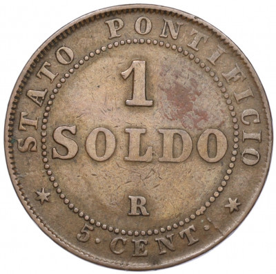 1 сольдо 1866 года Папская область