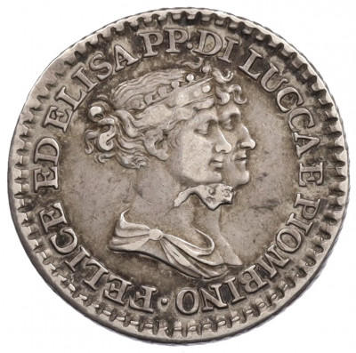 1 франк 1808 года Лукка и Пьомбиньо