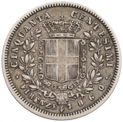 50 чентезимо 1860 года Тоскана