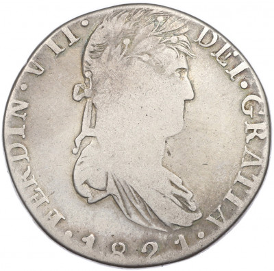 8 реалов 1821 года Испанская Мексика