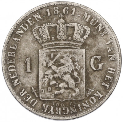 1 гульден 1861 года Нидерланды