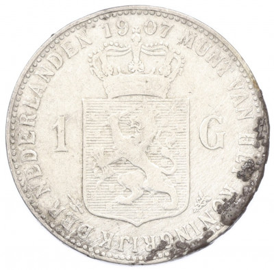 1 гульден 1907 года Нидерланды