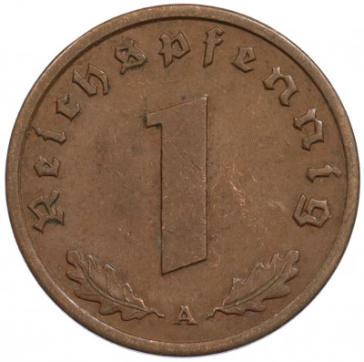 1 рейхспфенниг 1939 года A Германия