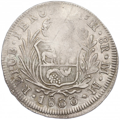 8 реалов 1833 года Перу