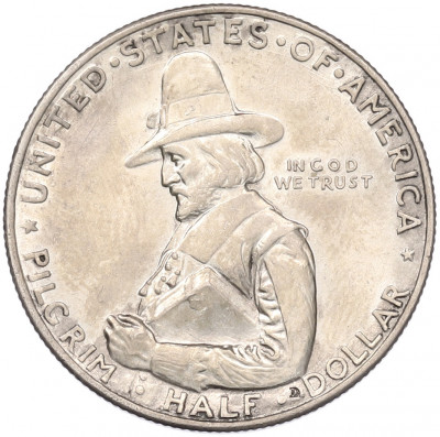 1/2 доллара (50 центов) 1920 года США «300 лет прибытию Отцов-пилигримов»