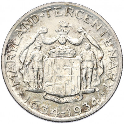 1/2 доллара (50 центов) 1934 года США «300 лет Мэриленду»