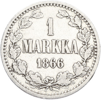 1 марка 1866 года Русская Финляндия