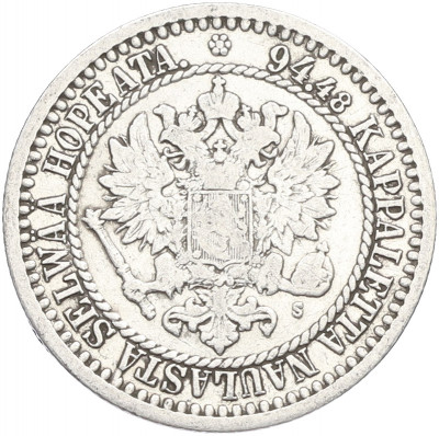 1 марка 1866 года Русская Финляндия