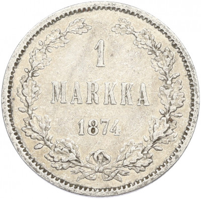 1 марка 1874 года Русская Финляндия