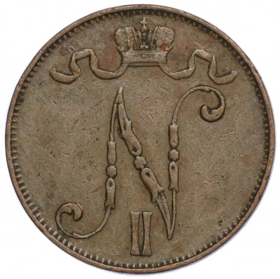 5 пенни 1908 года Русская Финляндия