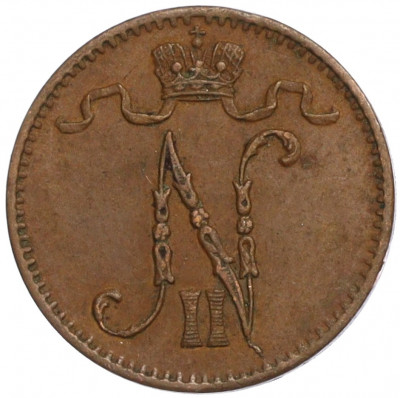 1 пенни 1909 года Русская Финляндия