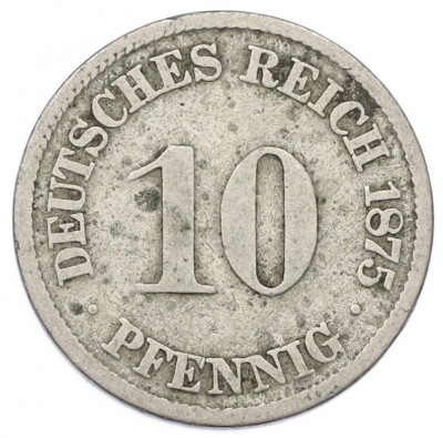 10 пфеннигов 1875 года A Германия