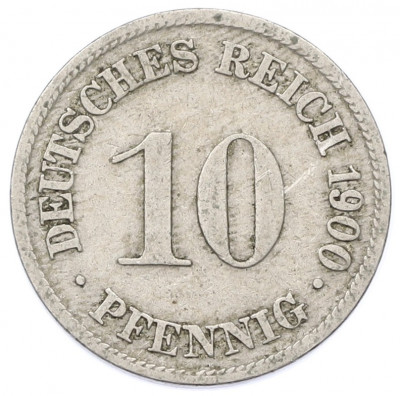 10 пфеннигов 1900 года D Германия