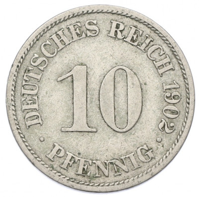 10 пфеннигов 1902 года A Германия