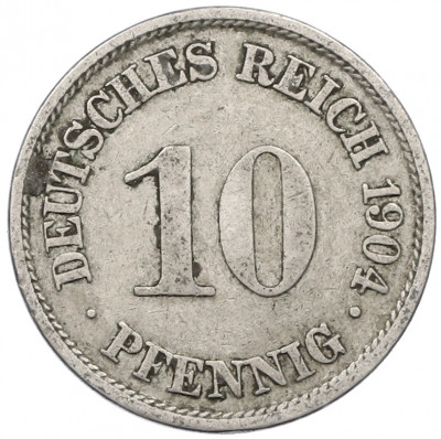 10 пфеннигов 1904 года A Германия