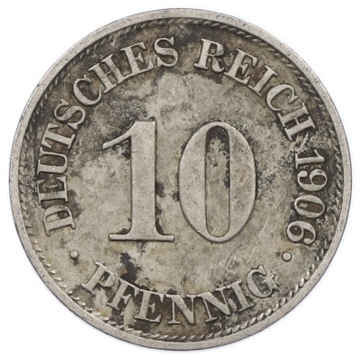 10 пфеннигов 1906 года A Германия