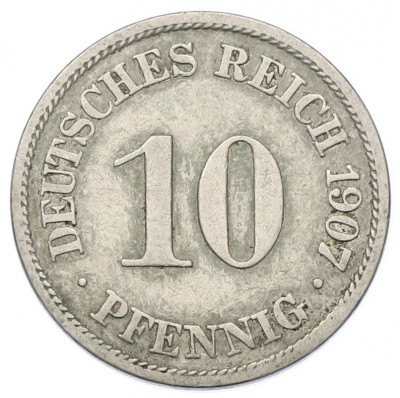 10 пфеннигов 1907 года A Германия