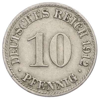 10 пфеннигов 1912 года A Германия
