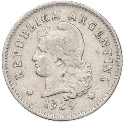 10 сентаво 1939 года Аргентина
