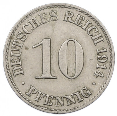 10 пфеннигов 1914 года A Германия