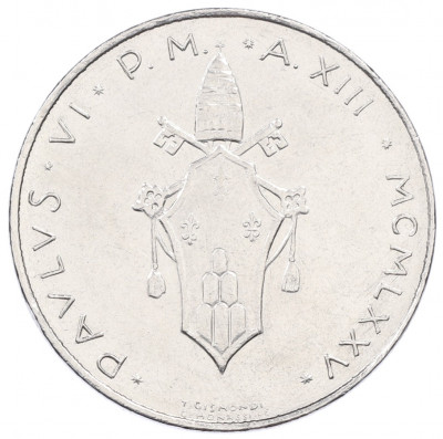 100 лир 1975 года Ватикан