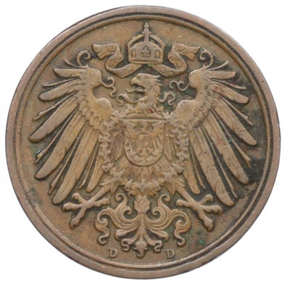 1 пфенниг 1913 года D Германия
