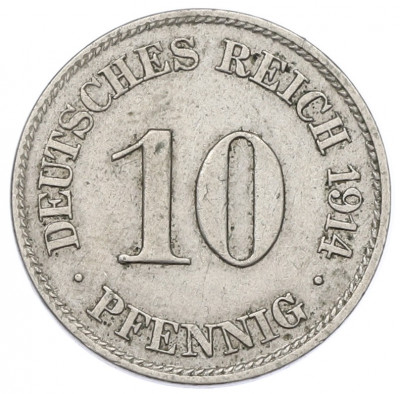 10 пфеннигов 1914 года J Германия
