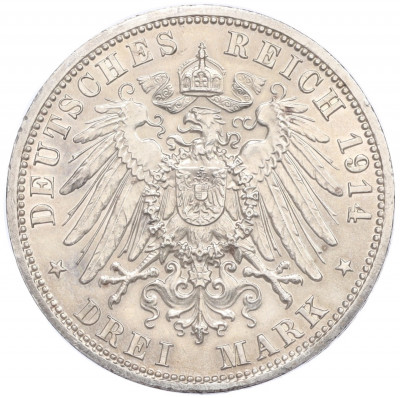 3 марки 1914 года Германия (Ангальт) «25 лет свадьбе Фридриха II и Марии Баденской»