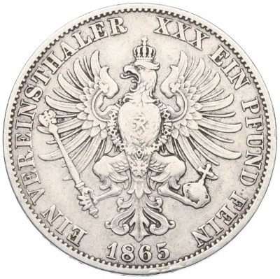 1 союзный талер 1865 года A Пруссия