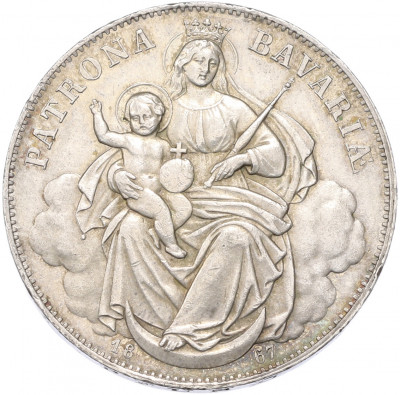 1 союзный талер 1867 года Бавария