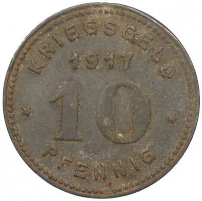 10 пфеннигов 1917 года Германия — город Виттен (Нотгельд)
