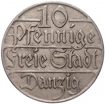 10 пфеннигов 1923 года Данциг