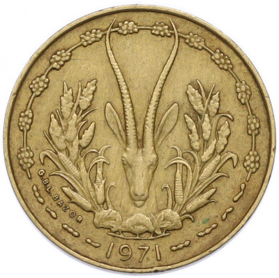 10 франков 1971 года Западно-Африканский валютный союз